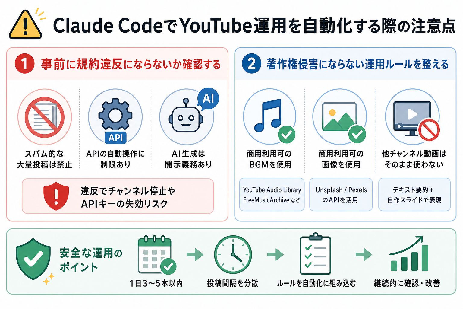 Claude CodeでYouTube運用を自動化する際の注意点