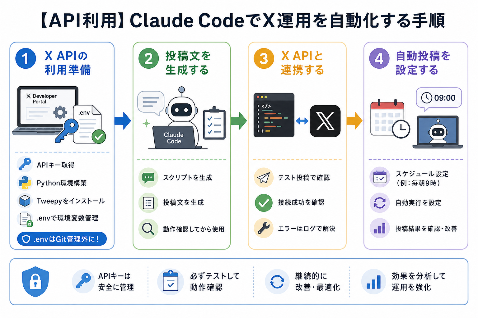 【API利用】Claude CodeでX運用を自動化する手順