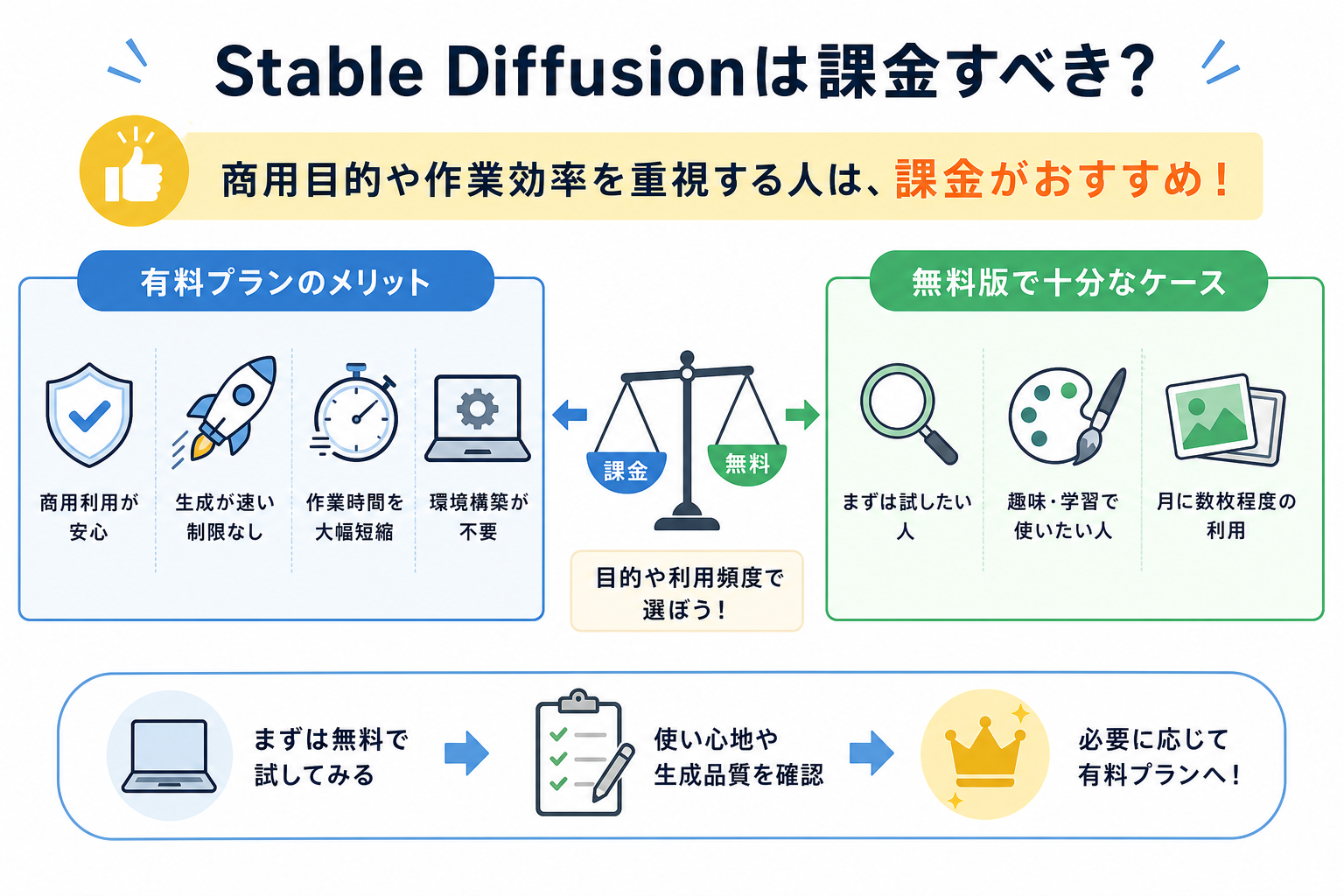 Stable Diffusionは課金すべき?