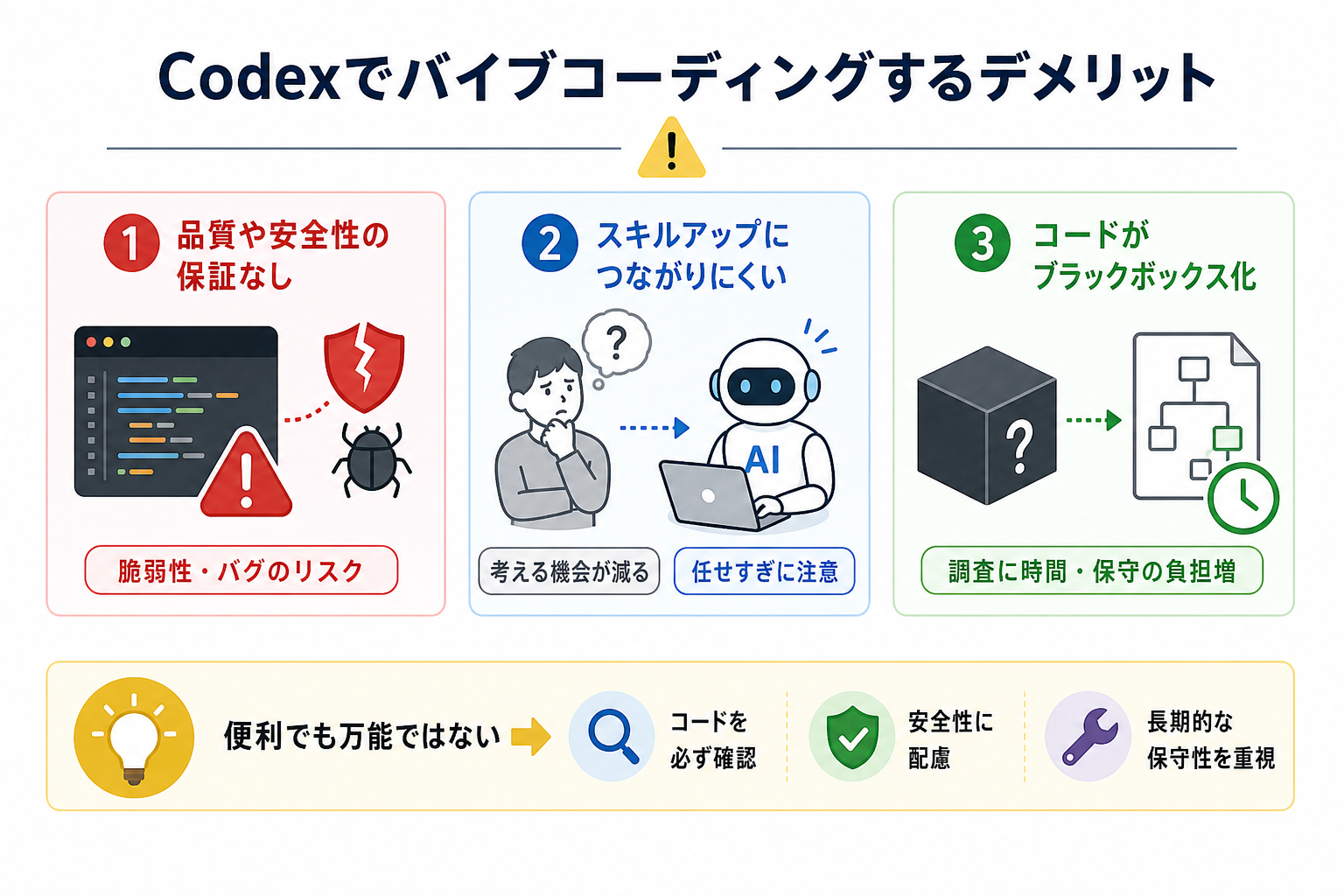 Codexでバイブコーディングするデメリット