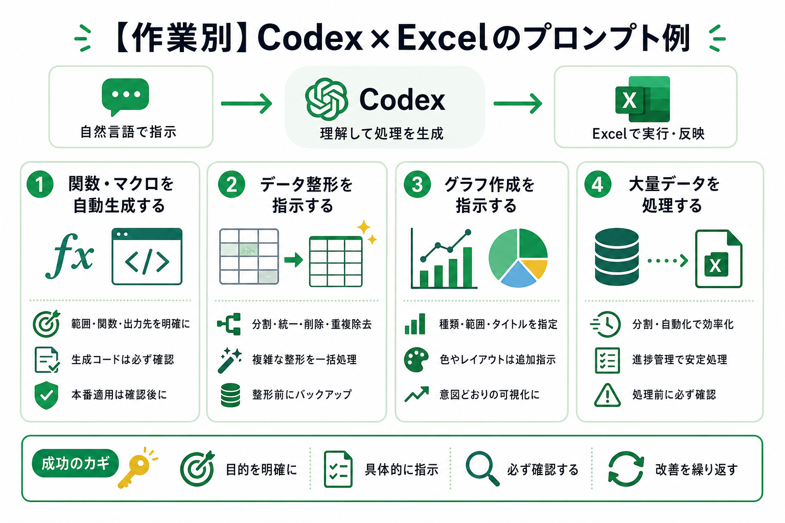 【作業別】Codex×Excelのプロンプト例