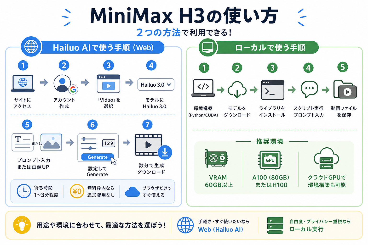 MiniMax H3の使い方