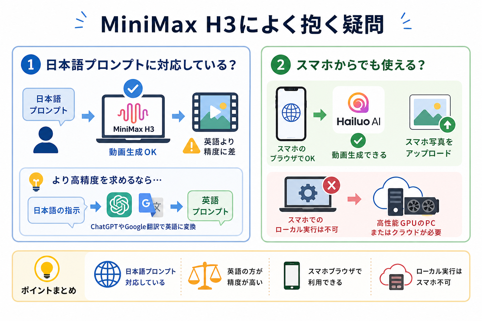 MiniMax H3によく抱く疑問
