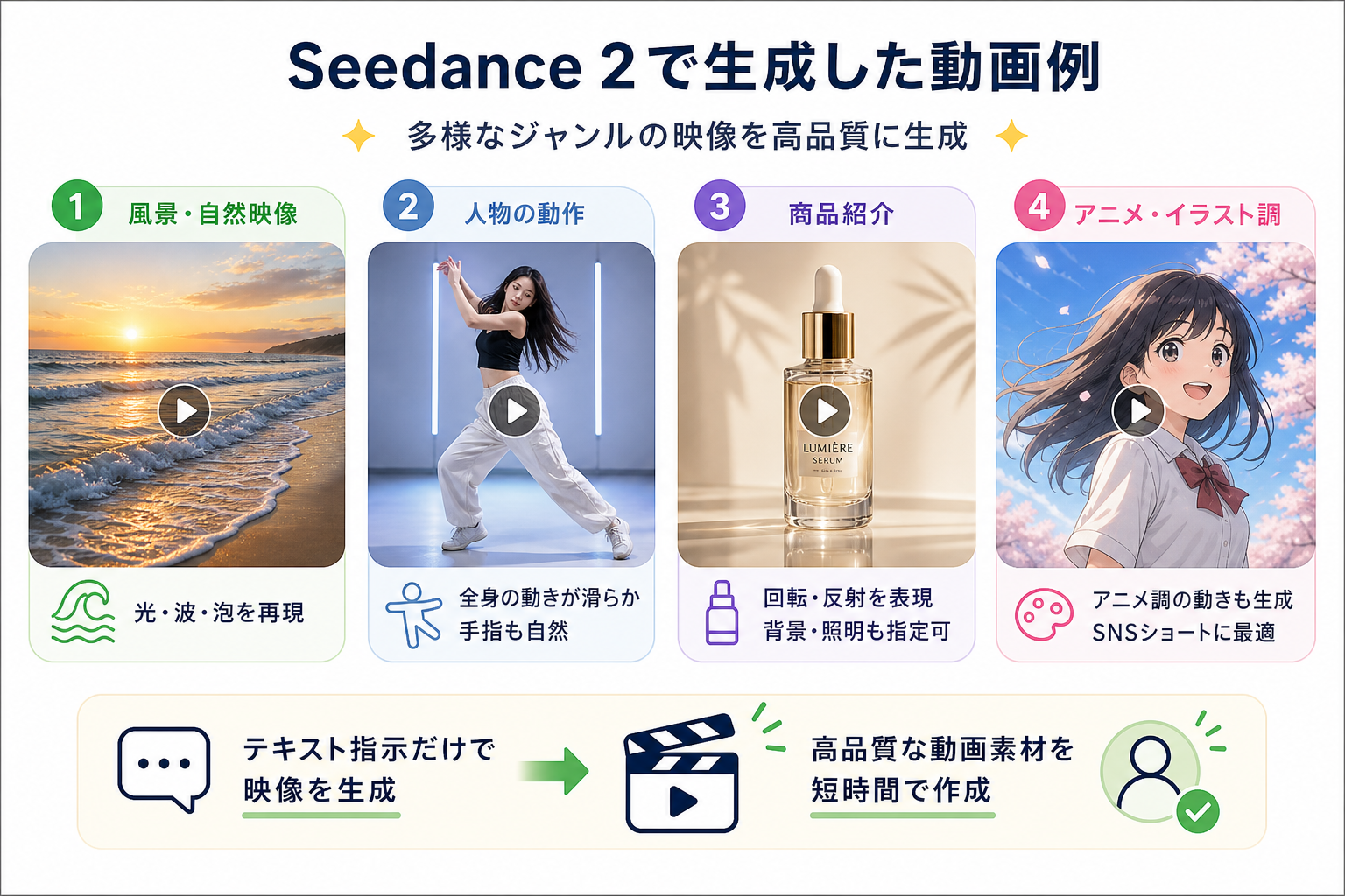 Seedance 2で生成した動画例