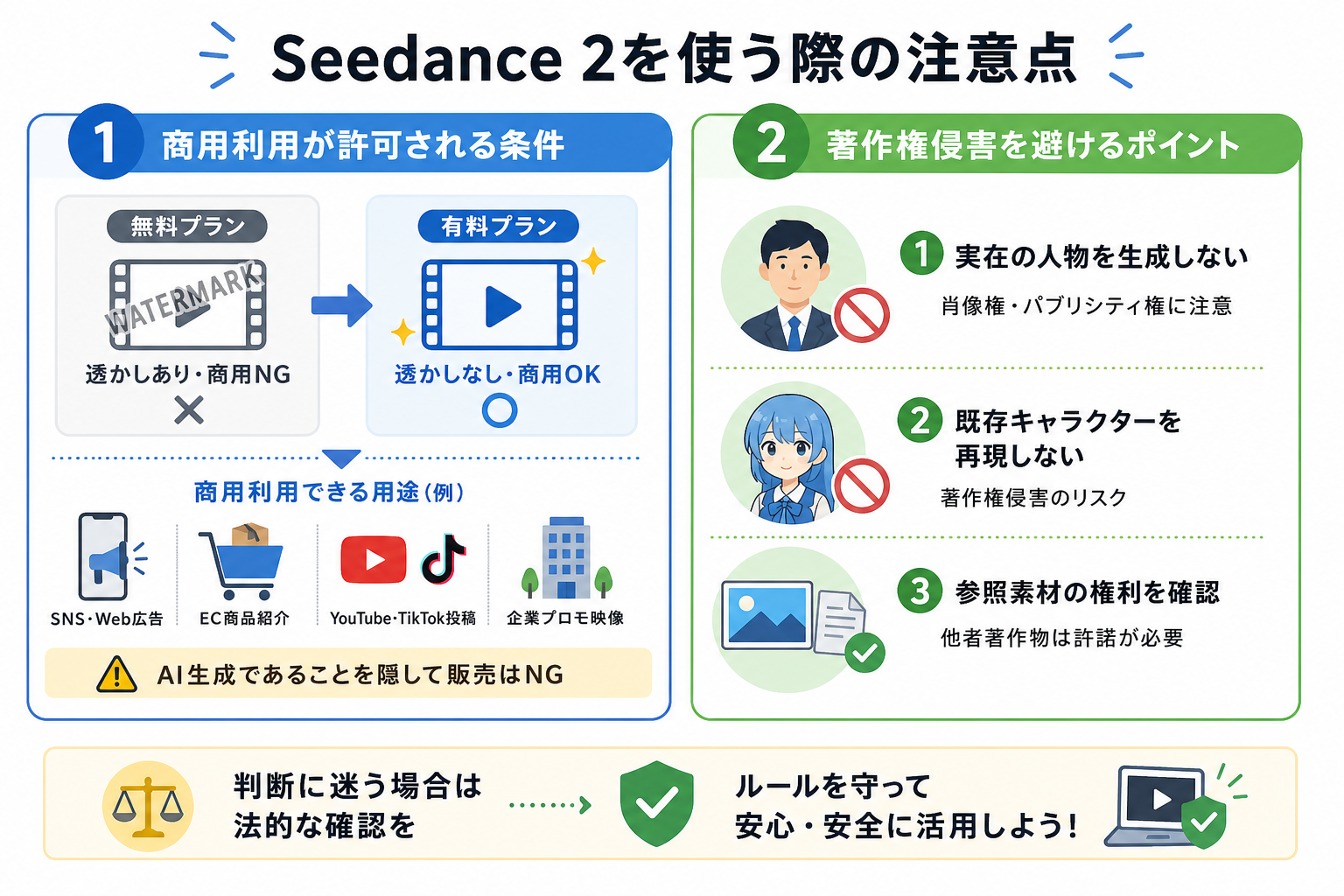 Seedance 2を使う際の注意点