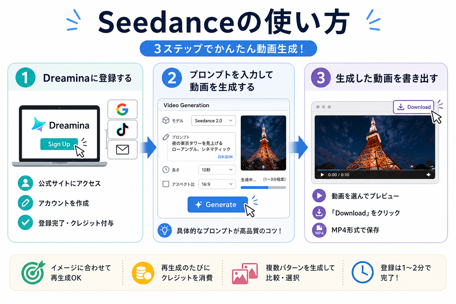 Seedanceの使い方