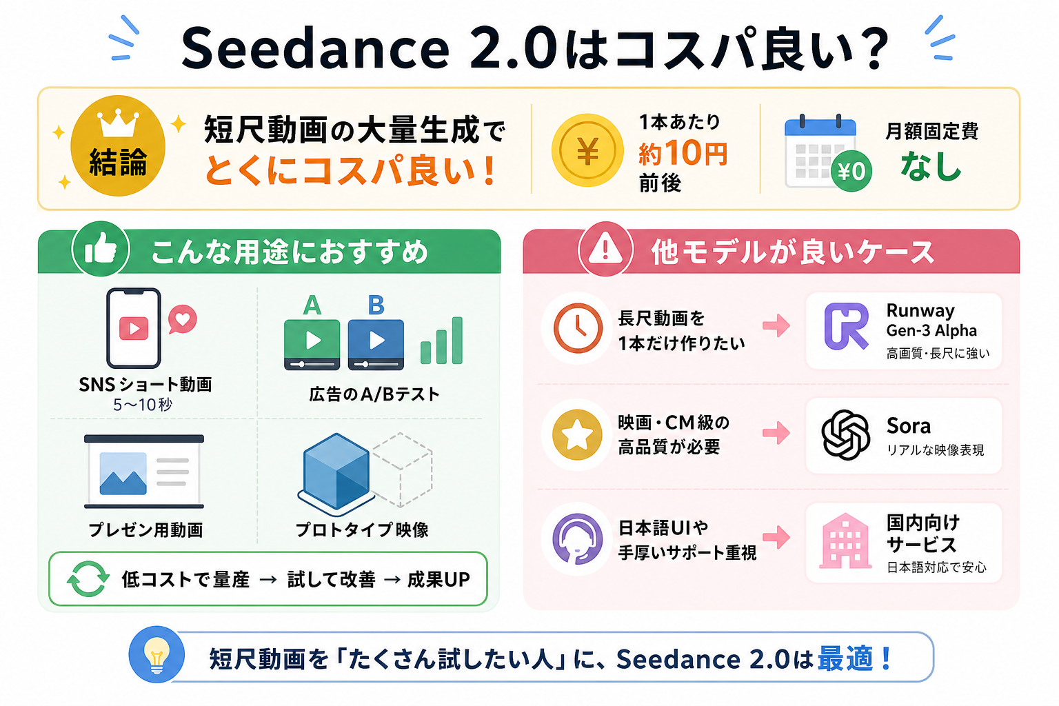 Seedance 2.0はコスパ良い？