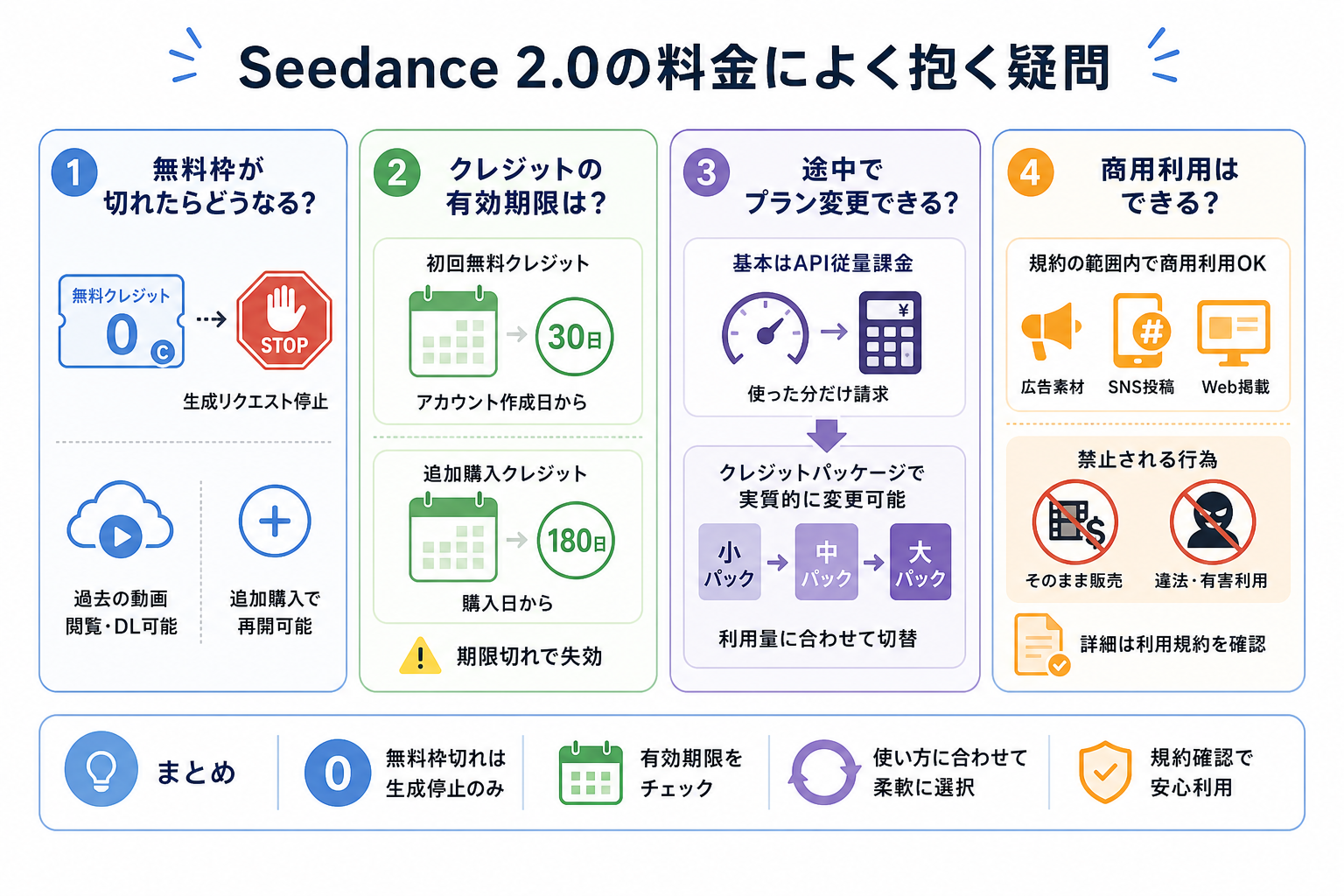 Seedance 2.0の料金によく抱く疑問
