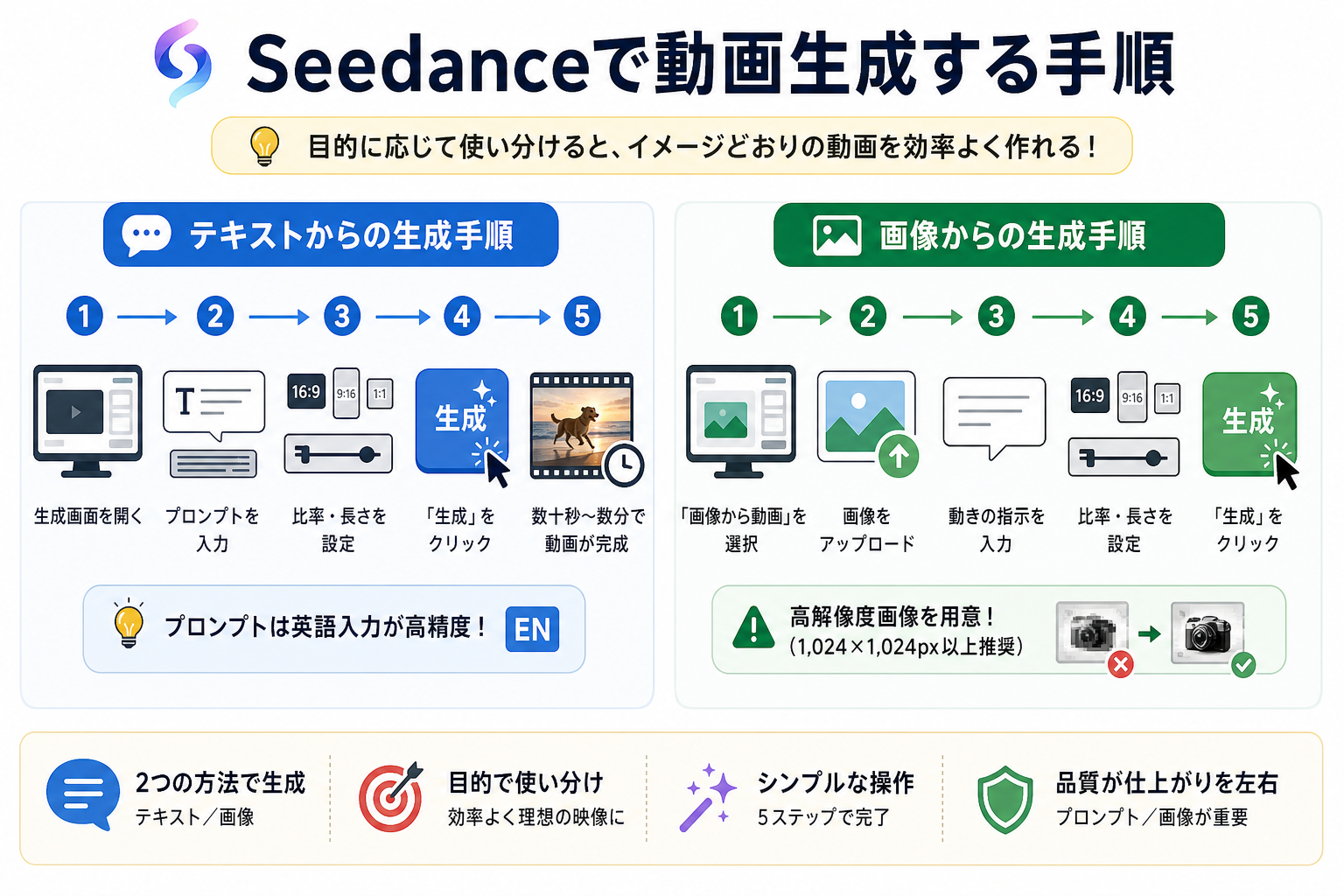 Seedanceで動画生成する手順