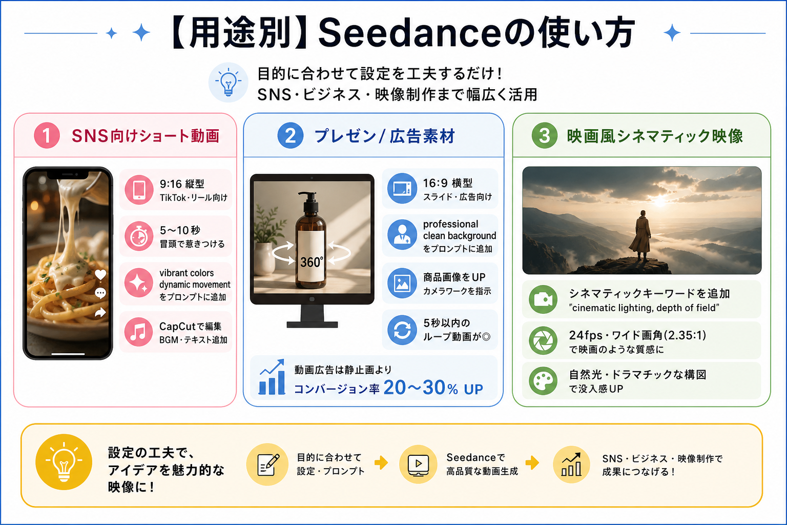 【用途別】Seedanceの使い方