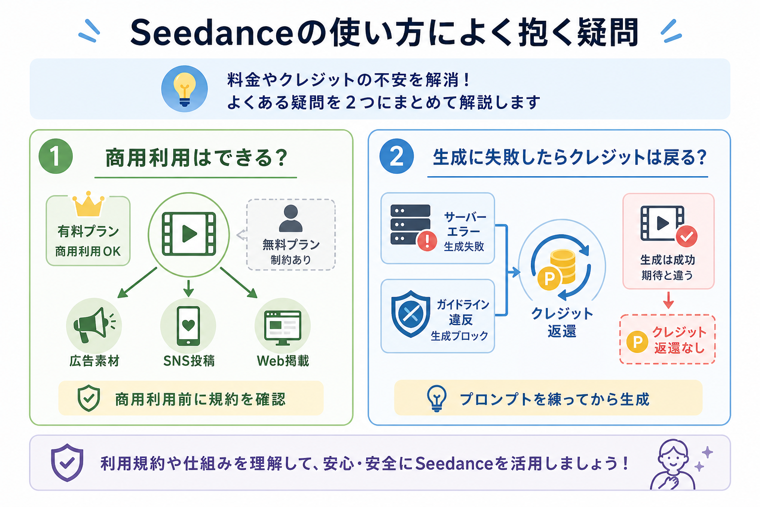Seedanceの使い方によく抱く疑問