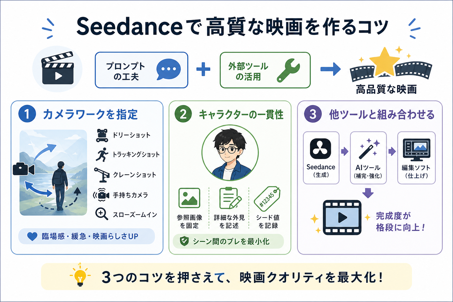 Seedanceで高質な映画を作るコツ