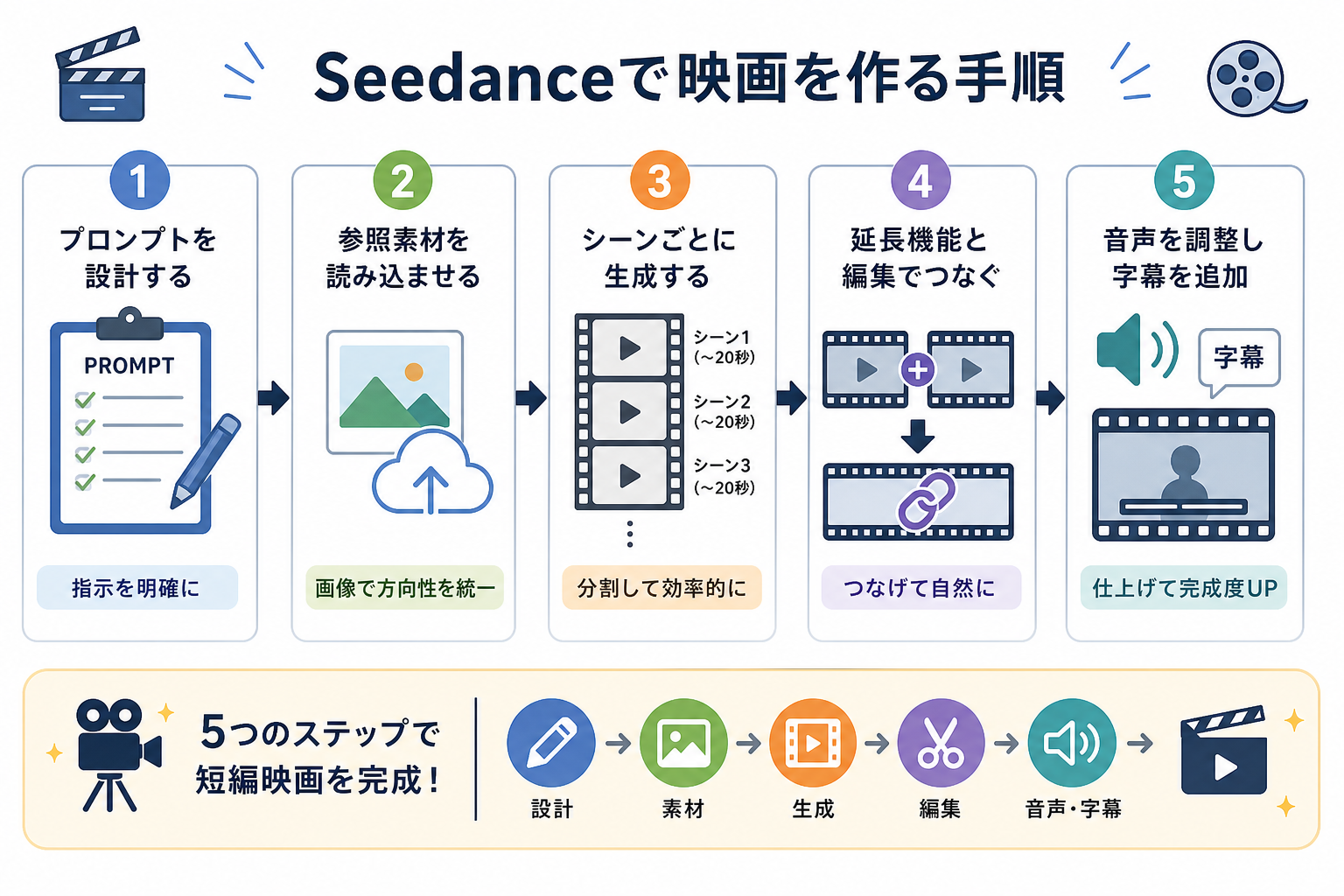 Seedanceで映画を作る手順