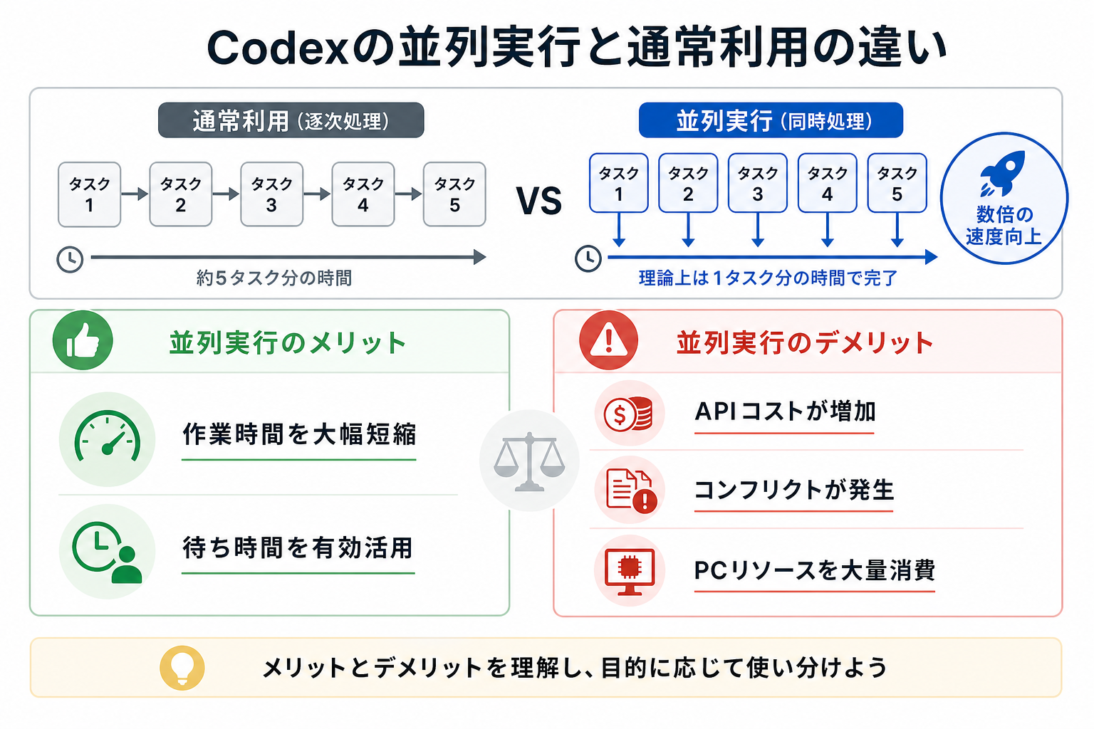 Codexの並列実行と通常利用の違い