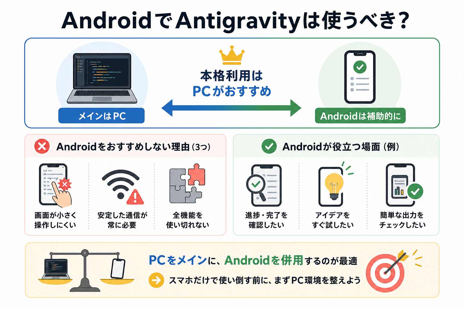 AndroidでAntigravityは使うべき？